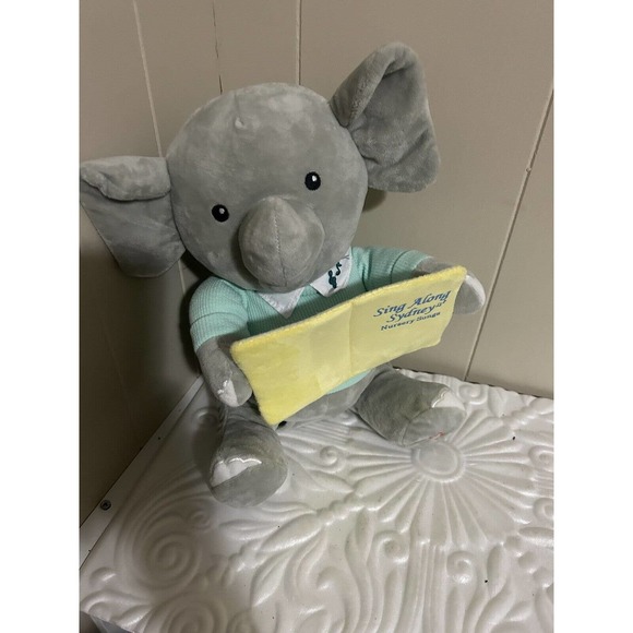 Sing Along SYDNEY Plush Elephant Nursery Song Singing Stuffed Animal - Picture 1 of 15